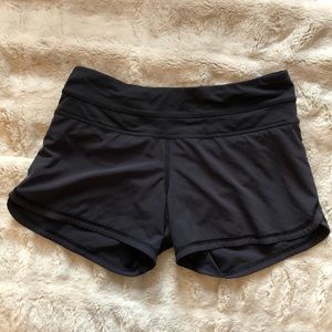 LULU LEMON black running shorts, size 4